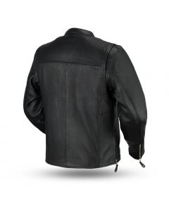 Ace Clean Cafe Style Leather Jacket by First Manufacturing
