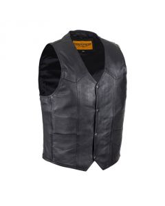 Traditional V Neck Leather Gun Pocket Vest