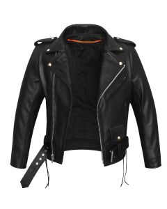 MC Style Jacket with Side Laces with Removable Liner and Concealed Carry Pockets