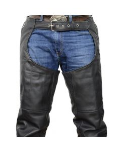 Soft Milled Cowhide Chaps with Removable Thermal Liner & Deep Pockets