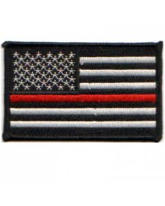 PATCH - Thin Red Line Flag 3" X 2"